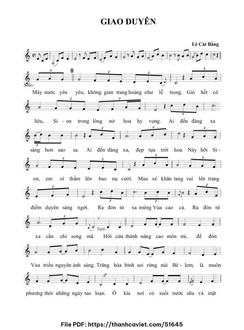 Giao duyên - Lê Cát Bằng - trang 1