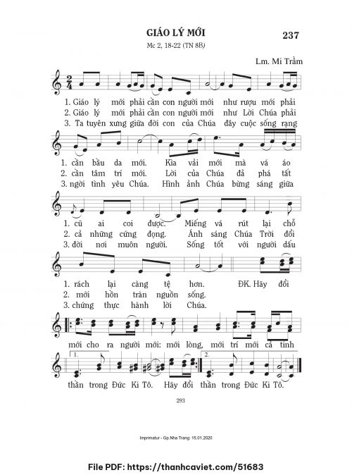 Giáo lý mới - Lm. Mi Trầm - trang 1