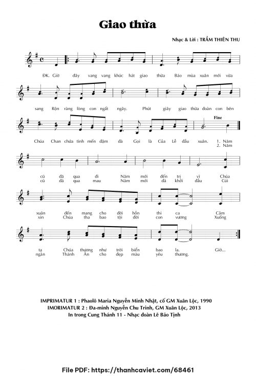 Giao thừa - Trầm Thiên Thu - trang 1