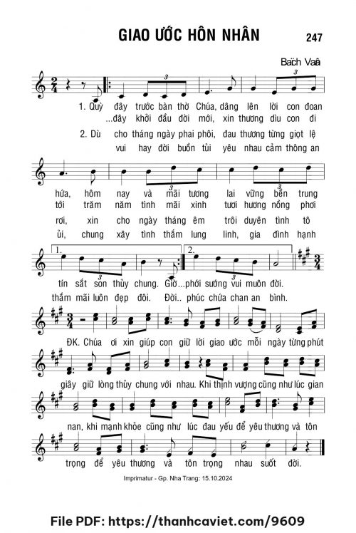 Giao ước hôn nhân - Lm. Bạch Vân - trang 1