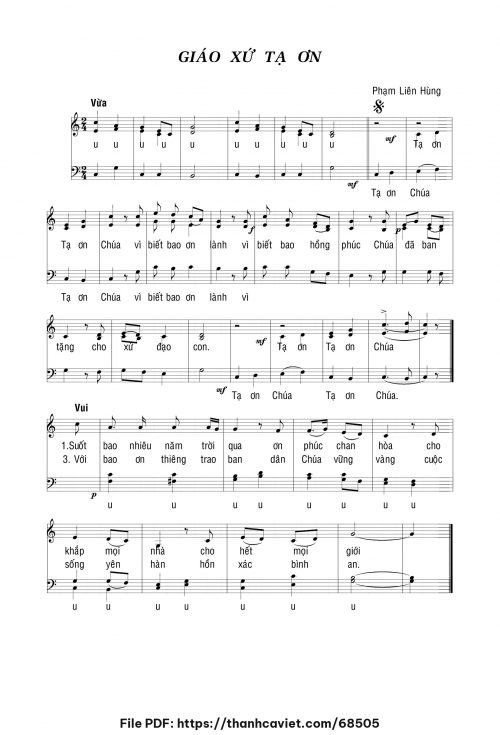 Giáo xứ tạ ơn - Lm. Phạm Liên Hùng - trang 1
