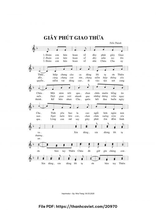 Giây phút Giao Thừa - Lm. Tiến Thành - trang 1