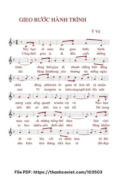 Gieo bước hành trình - Ý Vũ - trang 1
