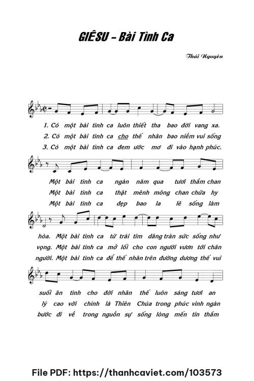 Giêsu bài tình ca - Lm. Thái Nguyên - trang 1