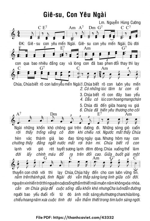 Giêsu con yêu Ngài - Lm. Nguyễn Hùng Cường - trang 1