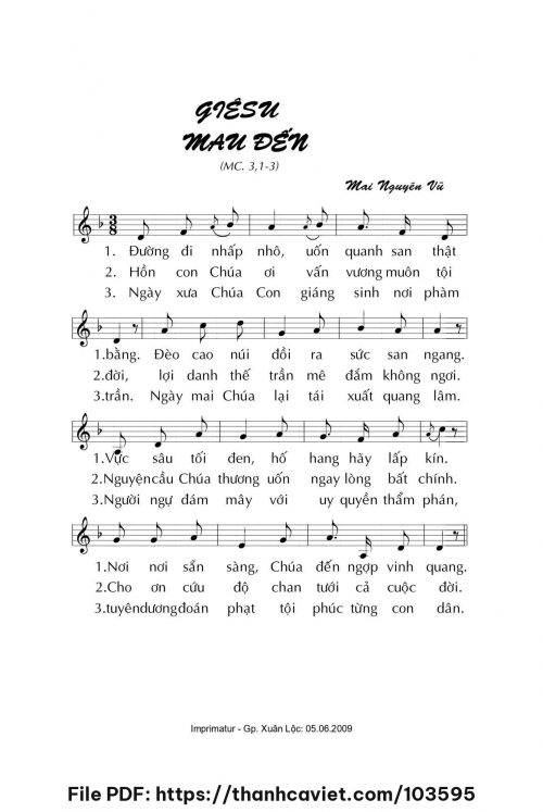 Giêsu mau đến - Mai Nguyên Vũ - trang 1