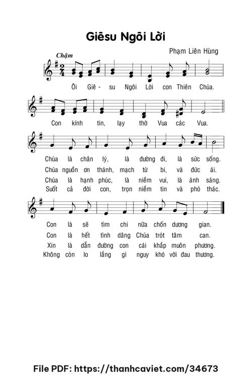 Giêsu Ngôi Lời - Lm. Phạm Liên Hùng - trang 1