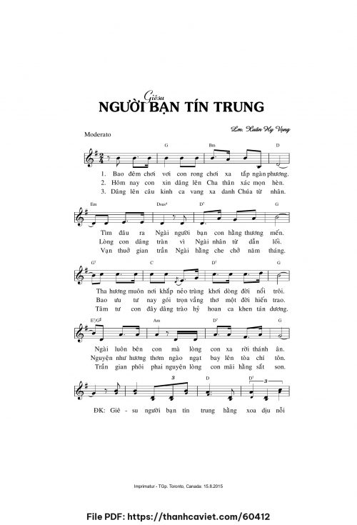 Giêsu người bạn tín trung - Lm. Xuân Hy Vọng - trang 1
