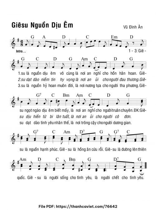 Giêsu nguồn dịu êm - Vũ Đình Ân - trang 1