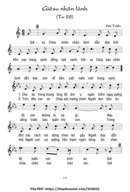 Giêsu nhân lành - Hải Triều - trang 1