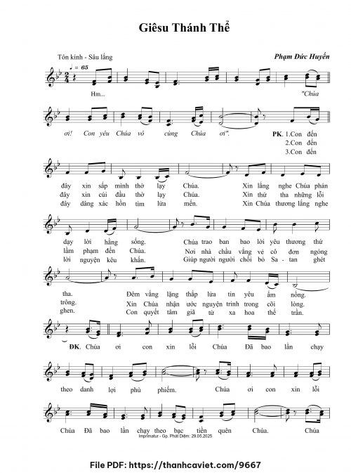 Giêsu Thánh Thể - Phạm Đức Huyến - trang 1