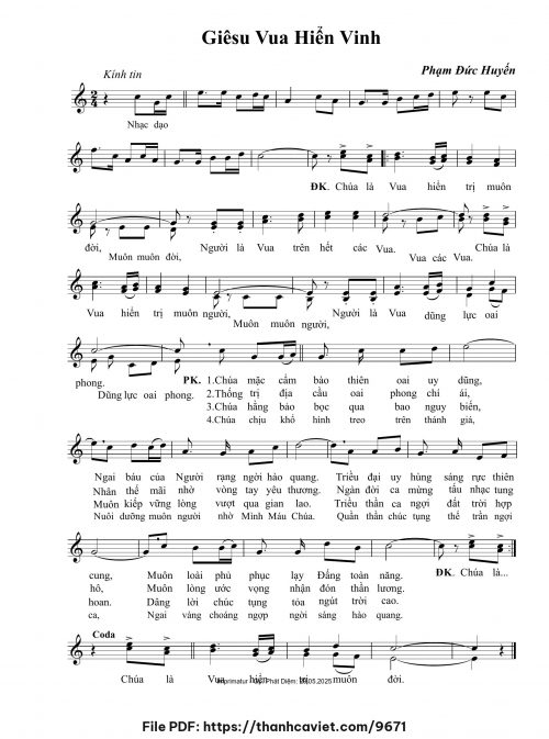 Giêsu Vua hiển vinh - Phạm Đức Huyến - trang 1