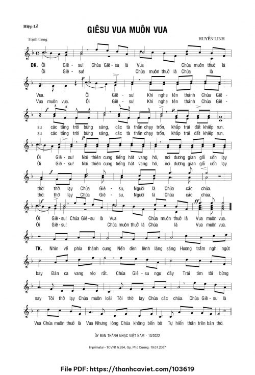 Giêsu Vua muôn Vua - Lm. Huyền Linh - trang 1