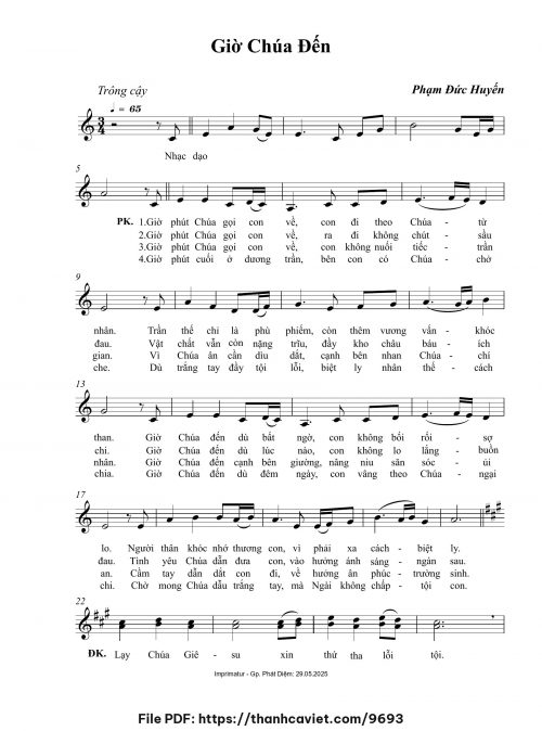Giờ Chúa đến - Phạm Đức Huyến - trang 1