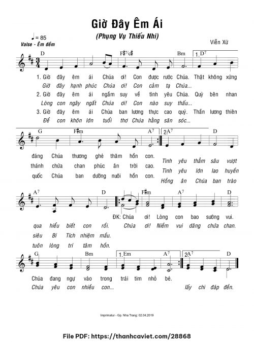 Giờ đây êm ái - Viễn Xứ - trang 1