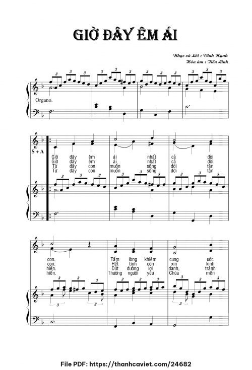 Giờ đây êm ái - Tiến Linh - trang 1