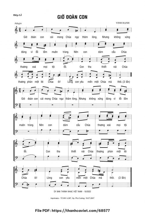 Giờ đoàn con - Lm. Vinh Hạnh - trang 1