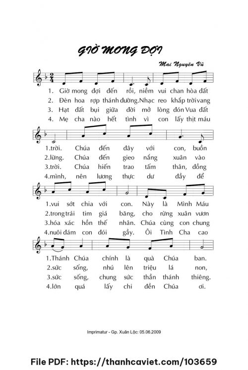 Giờ mong đợi - Mai Nguyên Vũ - trang 1