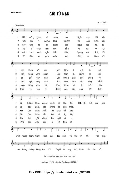 Giờ tử nạn - Lm. Hoài Đức - trang 1