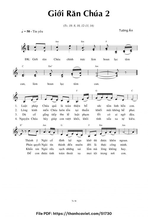Giới răn Chúa 2 - Tường Ân - trang 1