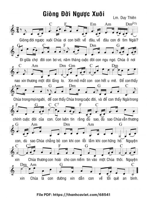 Giòng đời ngược xuôi - Lm. Duy Thiên - trang 1
