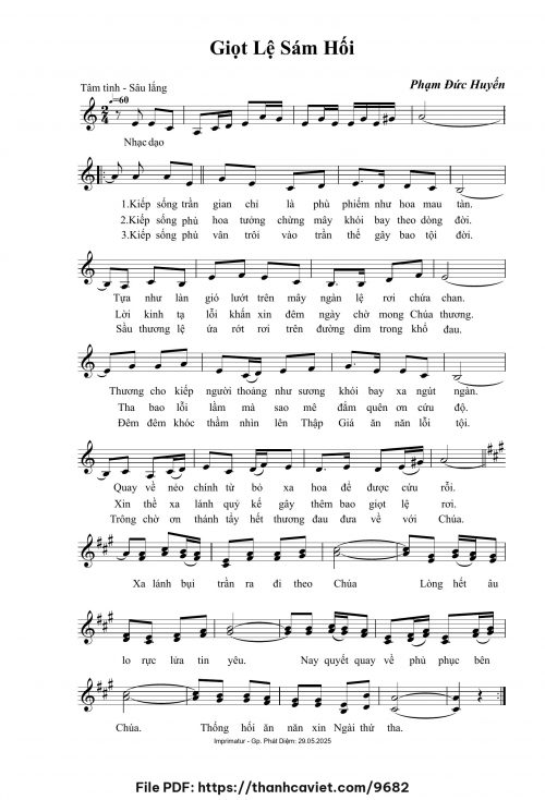 Giọt lệ sám hối - Phạm Đức Huyến - trang 1