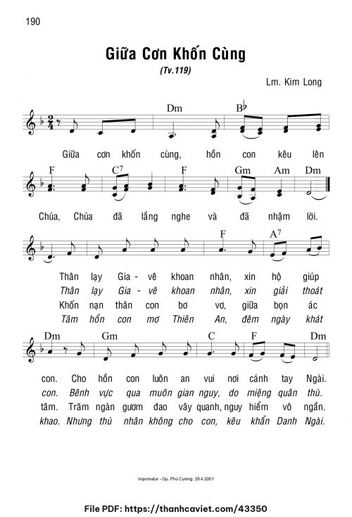 Giữa cơn khốn cùng - Lm. Kim Long - trang 1