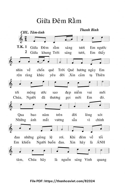 Giữa đêm rằm - Lm. Thanh Bình - trang 1