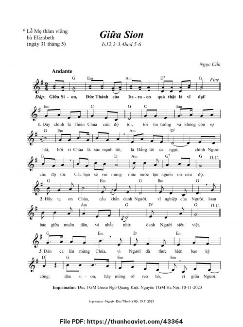 Giữa Sion - Ngọc Cẩn - trang 1