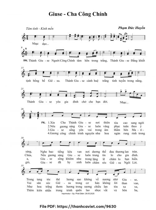 Giuse Cha công chính - Phạm Đức Huyến - trang 1