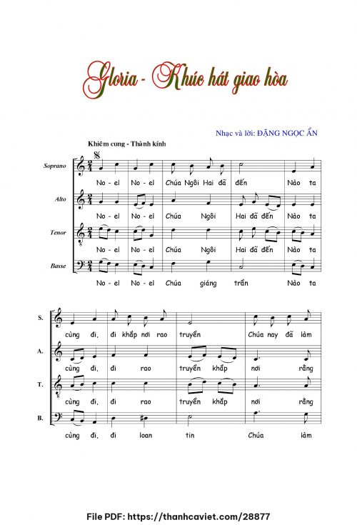Gloria khúc hát giao hòa - Đặng Ngọc Ẩn - trang 1