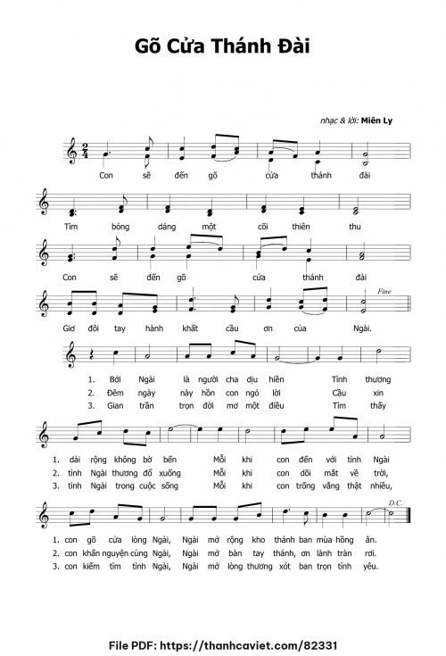 Gõ cửa thánh đài - Miên Ly - trang 1