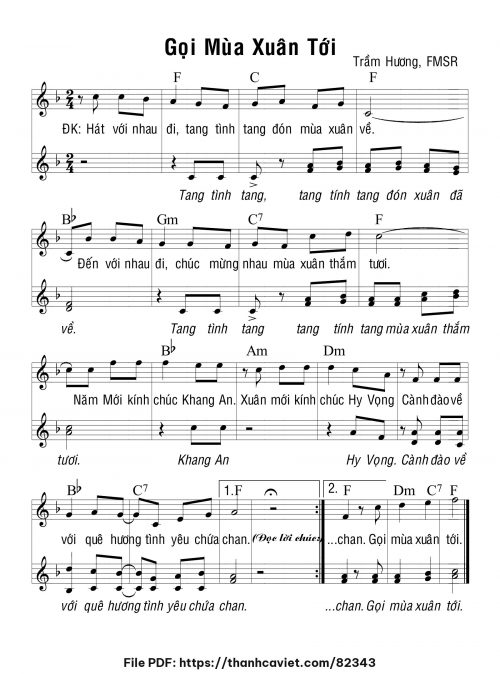 Gọi mùa xuân tới - Sr. Trầm Hương - trang 1