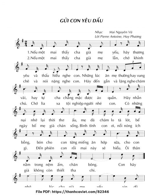 Gửi con yêu dấu - Mai Nguyên Vũ - trang 1