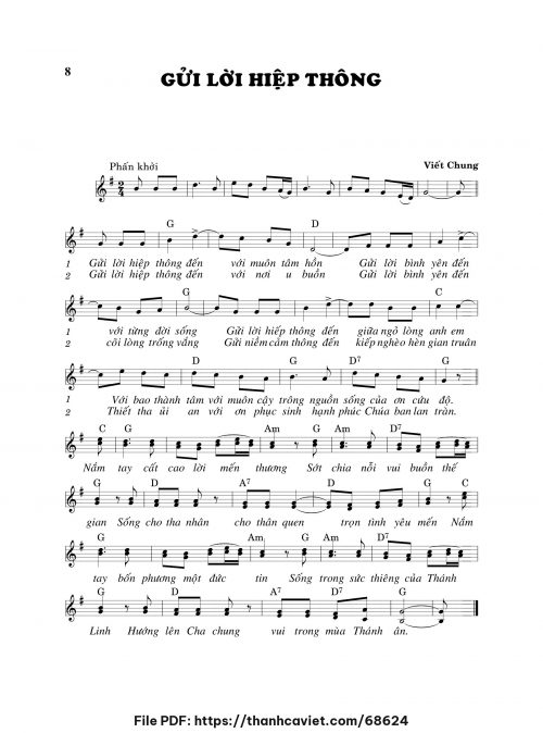 Gửi lời hiệp thông - Viết Chung - trang 1