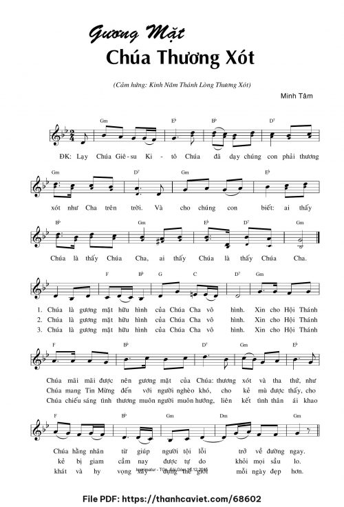 Gương mặt Chúa thương xót - Minh Tâm - trang 1