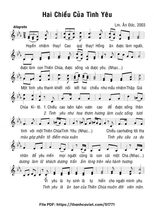 Hai chiều của tình yêu - Lm. Ân Đức - trang 1