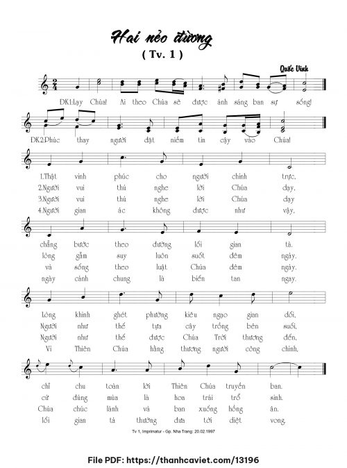 Hai nẻo đường - Quốc Vinh - trang 1