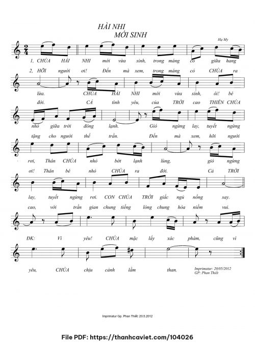 Hài Nhi mới sinh - Hạ My (Phương Nhạn) - trang 1