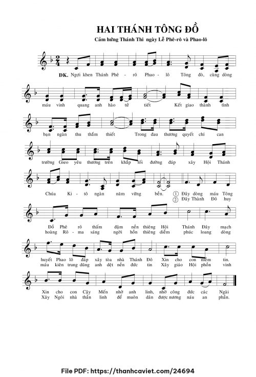 Hai Thánh Tông đồ - Sr. Ái Diệu Vy Linh - trang 1