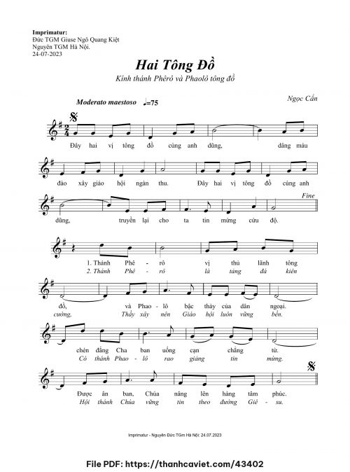 Hai Tông đồ - Ngọc Cẩn - trang 1