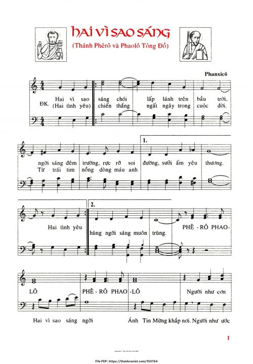Hai vì sao sáng - Phanxicô - trang 1