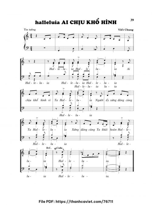 Halleluia Ai chịu khổ hình - Viết Chung - trang 1