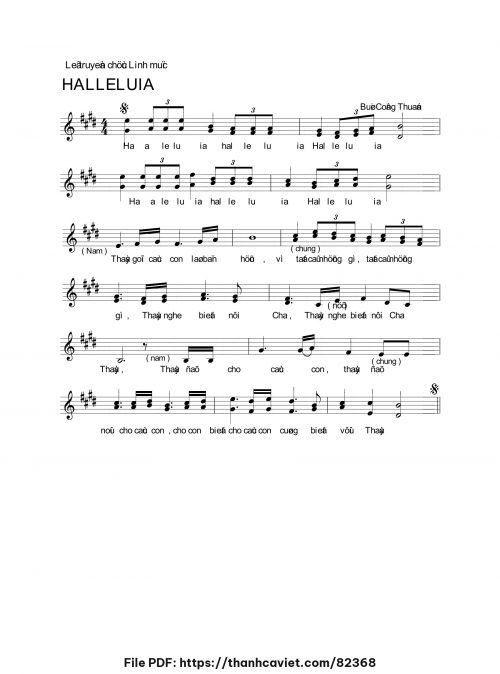 Halleluia – Lễ truyền chức - Bùi Công Thuấn - trang 1