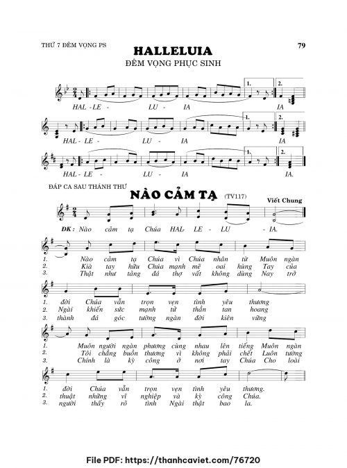 Halleluia Nào ta cảm tạ - Viết Chung - trang 1