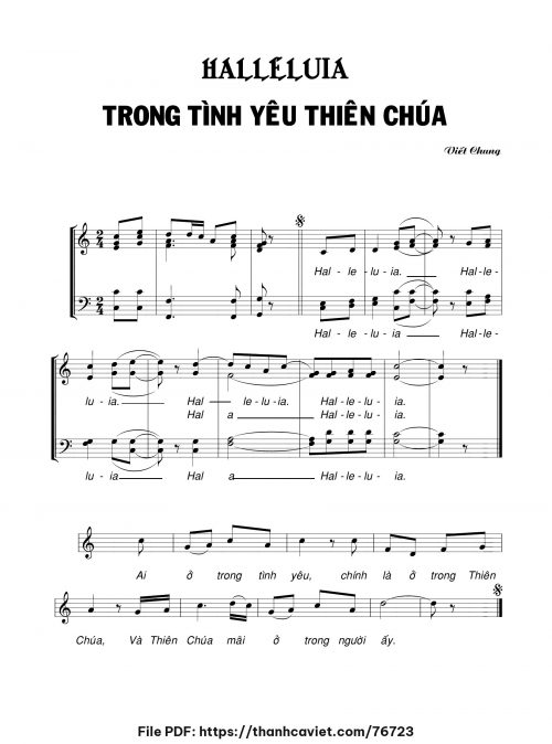 Halleluia Trong tình yêu Thiên Chúa - Viết Chung - trang 1