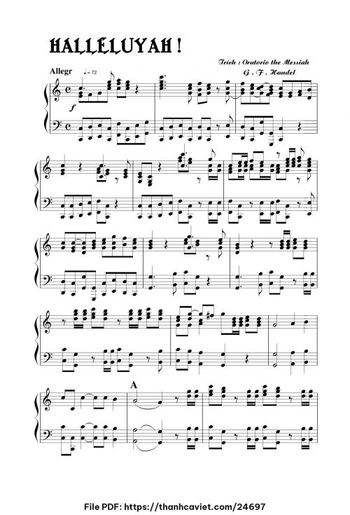 Halleluyah - G.F. Handel - trang 1