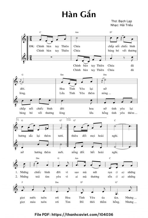Hàn gắn - Hải Triều - Thơ: Bạch Lạp - trang 1