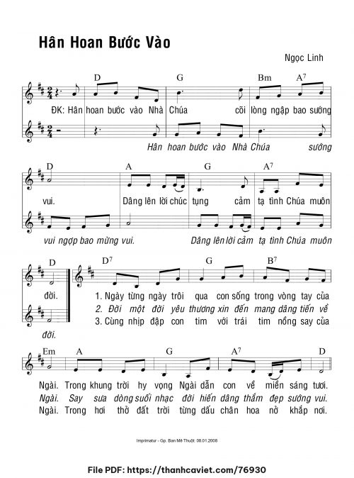 Hân hoan bước vào - Ngọc Linh - trang 1