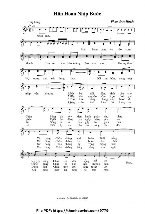 Hân hoan nhịp bước - Phạm Đức Huyến - trang 1